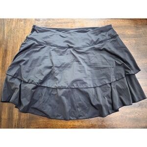 NWT Coo Run L Black Ruffle Layer Skirt Skort Black 127237